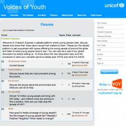 Unicef Voices of Youth Forum